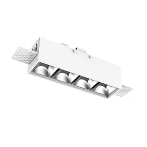 Светильник светодиодный DL-Box Reflect Multi 1x4 trimless 150х43х63 10Вт 3000К 36град. встраив. RAL9003 бел. VARTON V1-R0-00628-20L36-2001030
