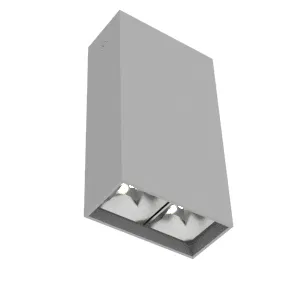 Светильник светодиодный DL-Box Reflect Multi 1х2 5Вт 3000К 80х40х150 накладной 55град. RAL7045 сер. муар VARTON V1-R0-70251-20L55-2000530