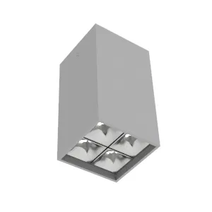 Светильник светодиодный DL-Box Reflect Multi 2х2 10Вт 4000К 80х80х150 накладной 24град. RAL7045 сер. муар VARTON V1-R0-70254-20L20-2001040