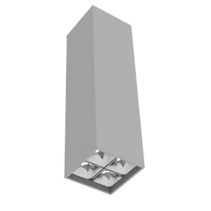 Светильник светодиодный DL-Box Reflect Multi 2х2 10Вт 4000К 80х80х300 накладной 24град. RAL7045 сер. муар диммер DALI VARTON V1-R0-70255-20D20-2001040