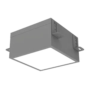 Светильник светодиодный DL-Grill для потолка Грильято 200х200 15Вт 4000К 186х186х80 IP54 встраив. RAL7045 сер. муар диммер DALI VARTON V1-R0-70810-10D01-5401540