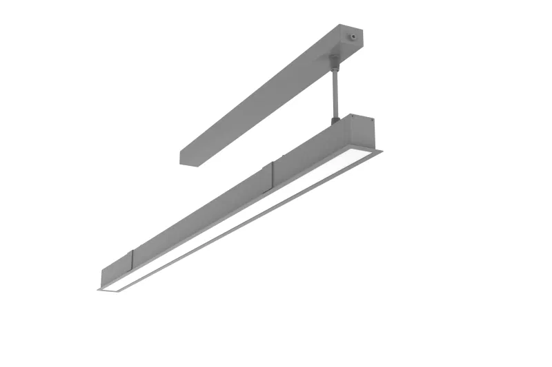 Светильник светодиодный Angusta Intus 1766х50х65 61Вт 3000К IP40 встраив. RAL7045 сер. рассеив. опал VARTON V1-R0-7X243-10000-4006130