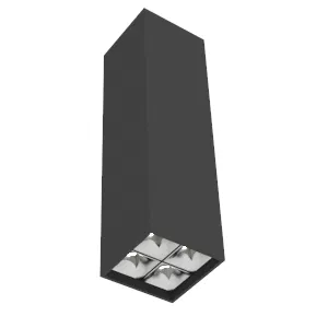 Светильник светодиодный DL-Box Reflect Multi 2х2 14Вт 3000К 80х80х300 накладной 55град. RAL9005 черн. муар VARTON V1-R0-90255-20L55-2001430