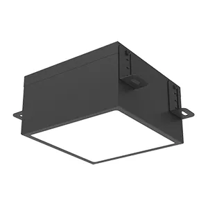Светильник светодиодный DL-Grill для потолка Грильято 200х200 20Вт 3000К 186х186х80 IP54 встраив. RAL9005 черн. муар диммер DALI VARTON V1-R0-90810-10D01-5402030