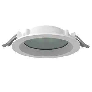 Светильник светодиодный DL-01 Pro 160мм 20Вт 3000К 176x51мм IP65/40 круглый встраив. RAL9003 бел. муар с защитным силикатным стеклом диммер DALI VARTON V1-RF-00183-GLD01-6502030