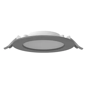 Светильник светодиодный DL-01 Slim 160мм 25Вт 3000К 176x39мм IP65/40 круглый встраив. с опаловым рассеив. RAL7045 сер. муар диммер DALI VARTON V1-RF-70083-10D01-6502530