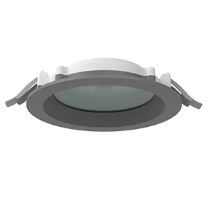 Светильник светодиодный DL-01 Pro 160мм 20Вт 4000К 176x51мм IP65/40 круглый встраив. RAL7045 сер. муар с защитным силикатным стеклом VARTON V1-RF-70183-GL000-6502040