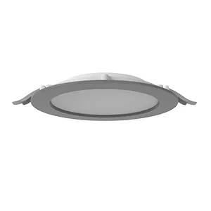 Светильник светодиодный DL-01 Slim 200мм 35Вт 4000К CRI90 221х40мм IP65/40 рассеив. опал RAL7045 сер. муар VARTON V1-RF-7R084-10000-6503540