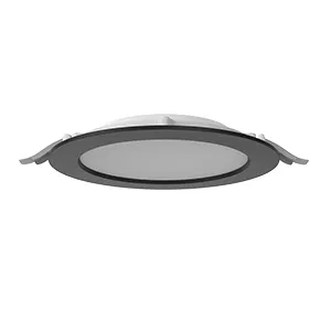 Светильник светодиодный DL-01 Slim 200мм 40Вт 4000К 221x40мм IP65/40 круглый встраив. аварийный автономный постоянного действия с опаловым рассеив. RAL9005 черн. муар VARTON V1-RF-90084-10A00-6504040