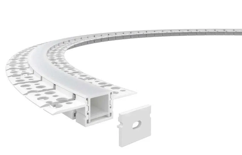 Профиль алюминиевый гибкий для встр. в ГКЛ 2000х20х10мм (60х10мм 2 вылета 20мм макс. шир. ленты 15мм) VARTON V4-R0-70.0001.KIT-2010DG