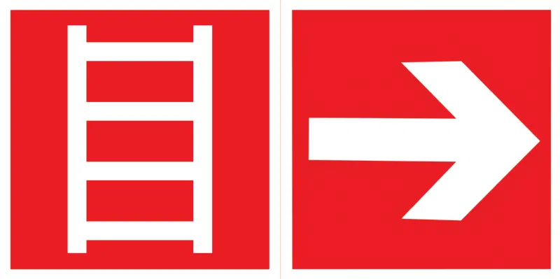 Знак "Лестница/стрелка" 400х200мм для аварийно-эвакуационного светильника Vault VARTON V5-EM03-60.013.047