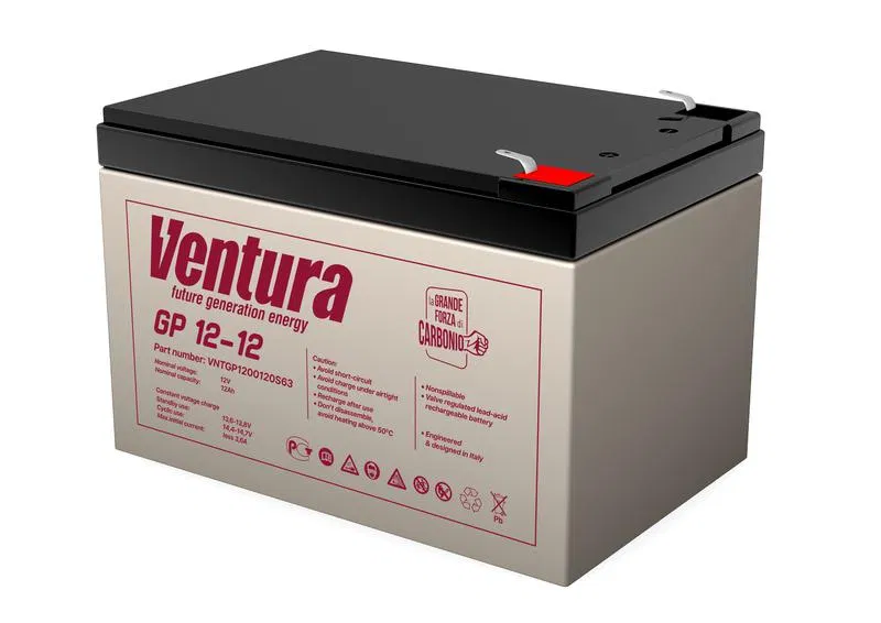 Аккумулятор 12В 12А.ч GP 12-12 Ventura 1906600А