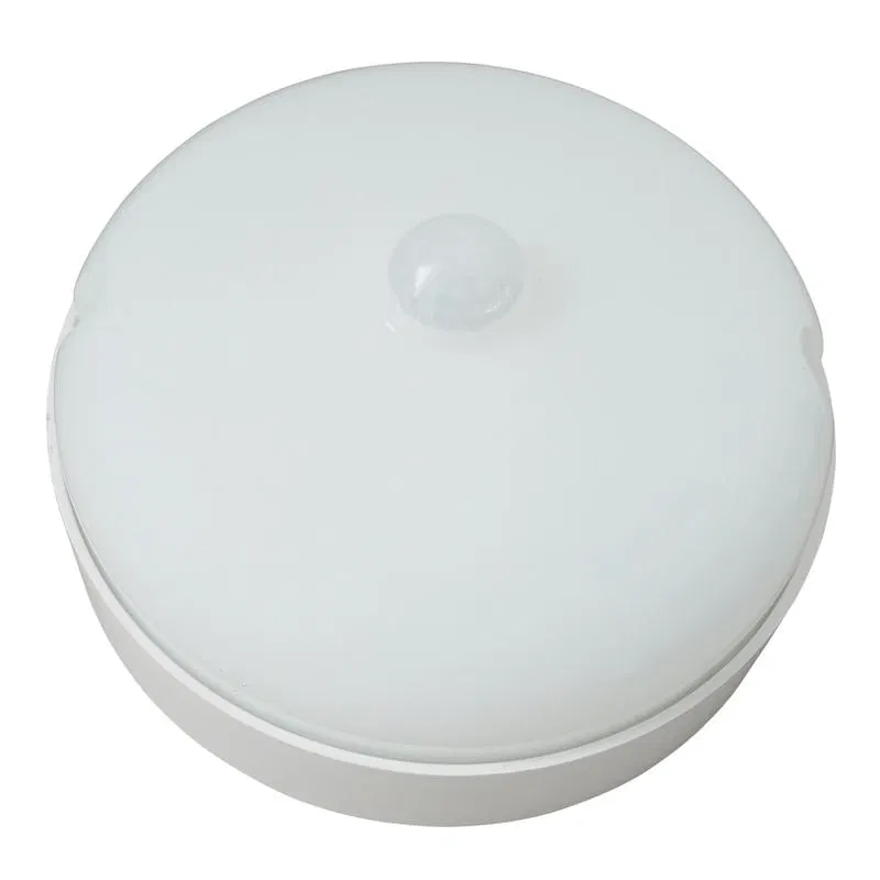 Светильник светодиодный ULW-Q216 12W/6500К SENSOR IP65 WHITE Круг влагозащ. с датчиком движения d135мм корпус бел. Volpe UL-00008488