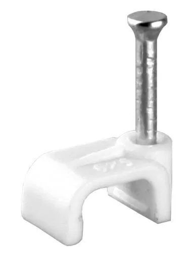 Скоба плоская d8мм V02-6W-2-08-050 пластик. (уп.50шт) Volsten 9560