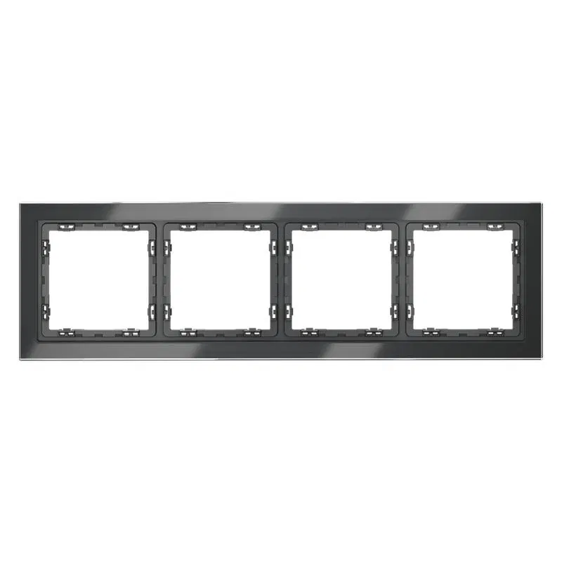 Рамка 4-м S70 стеклян. графит Voltum VLS110407