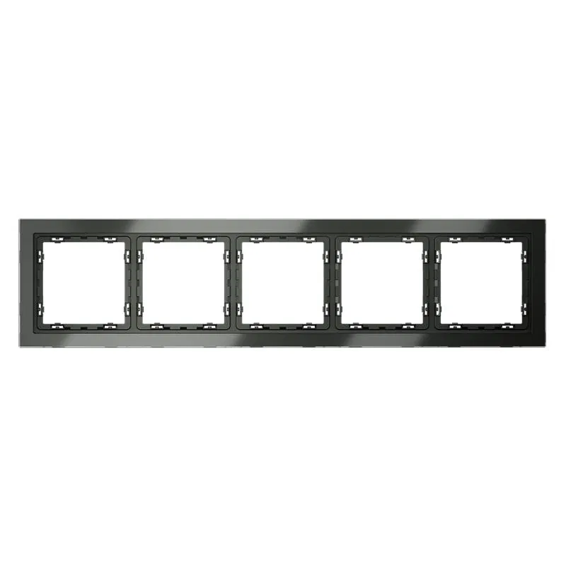 Рамка 5-м S70 стеклян. титан Voltum VLS110506