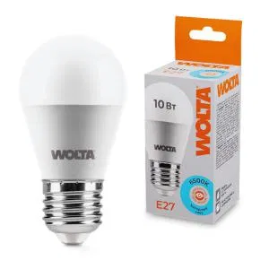 Лампа светодиодная 10Вт 6500К E27 WOLTA 25W45GL10E27