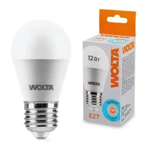 Лампа светодиодная 12Вт 6500К E27 WOLTA 25W45GL12E27