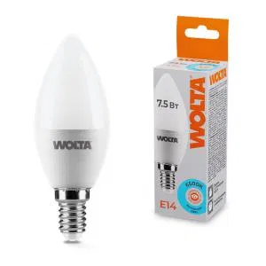 Лампа светодиодная 7.5Вт 6500К E14 WOLTA 25WC7.5E14