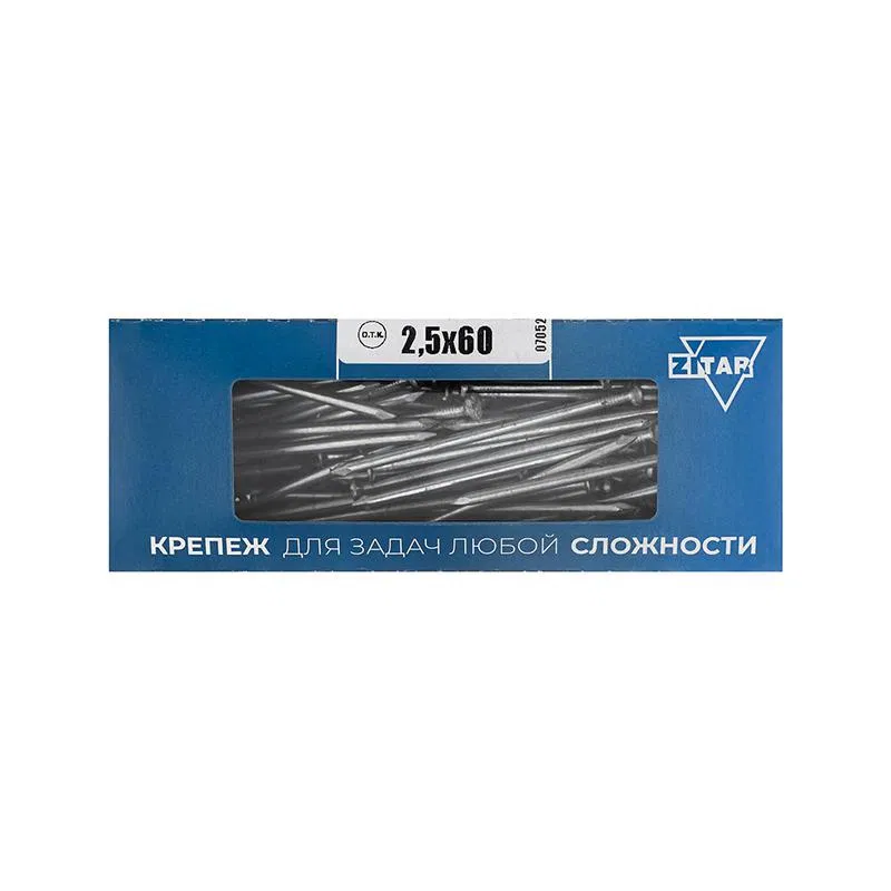 Гвоздь строительный 2.5х60 оцинк. (уп.400г) Tech-Krep/Zitar 102029
