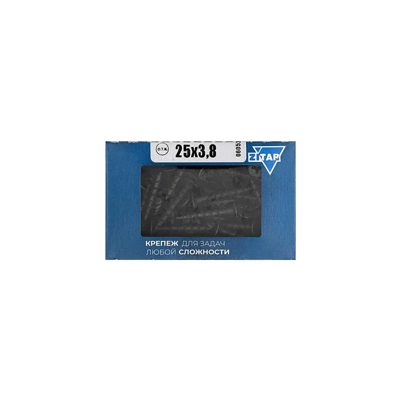 Саморез гипсокартон-дерево 3.8х25 (коробка) (уп.200шт) Zitar 102120