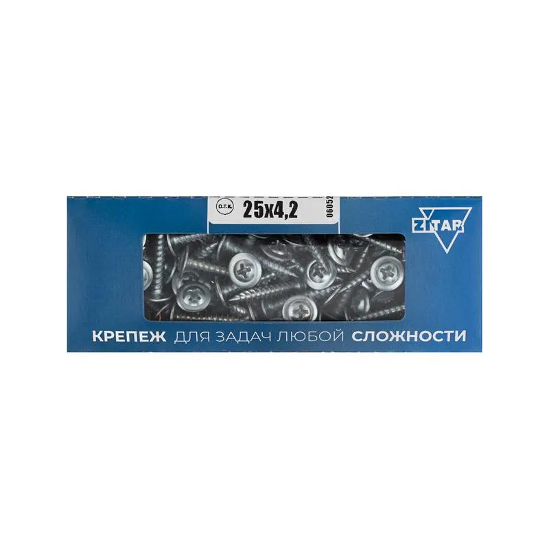 Саморез для тонкого метал. листа 4.2х25 (коробка) (уп.200шт) Zitar 102141