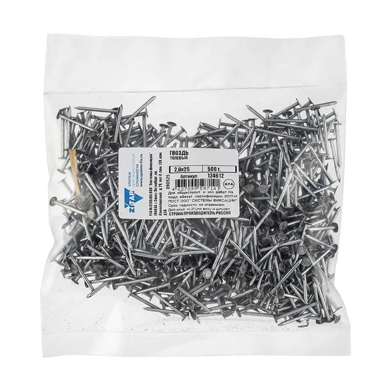 Гвоздь толевый 2х25 (уп.0.5кг) Tech-Krep/Zitar 124612