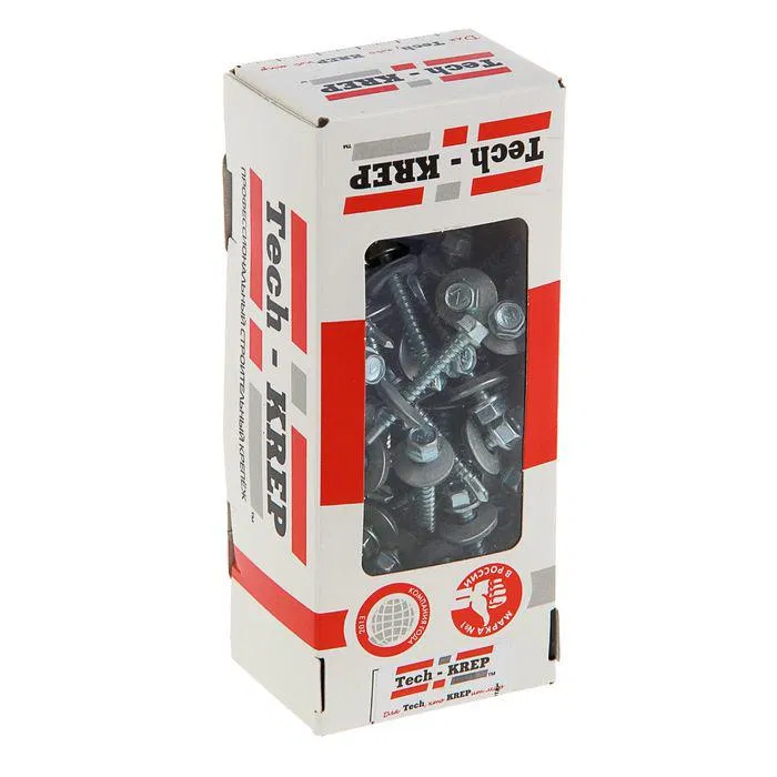 Саморез усиленный КР ZP сверло 5.5х38 (коробка с окном) (уп.60шт) Tech-Krep PRO/Zitar 124628